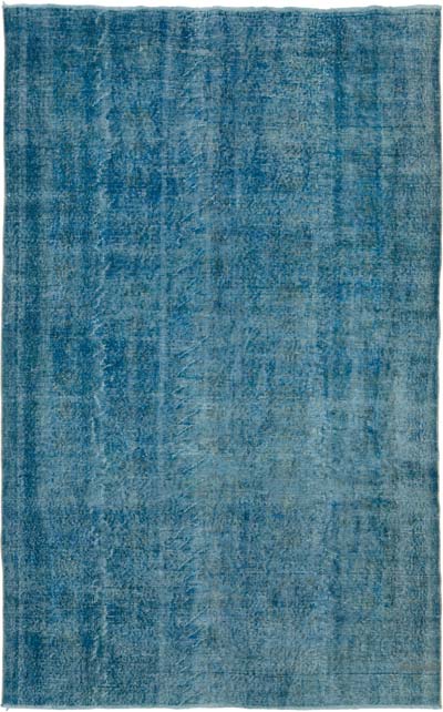 Over-dyed Vintage Hand-Knotted Turkish Rug - 5' 8" x 8' 10" (68" x 106")