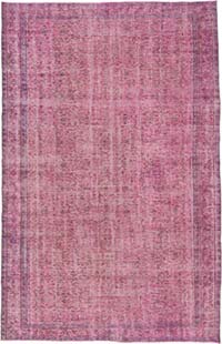 Over-dyed Vintage Hand-Knotted Turkish Rug - 6'  x 9' 1" (72" x 109")