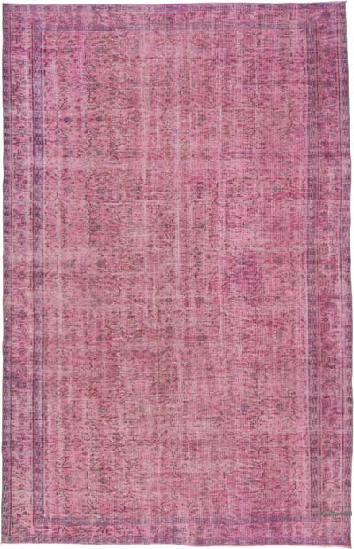 Alfombra Turca Vintage Sobre-teñida - 182 cm x 278 cm