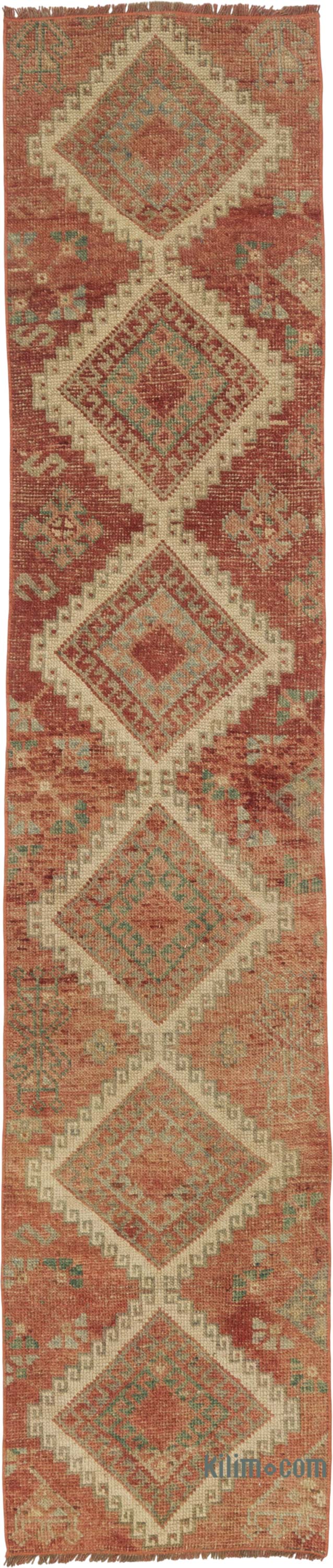 Vintage Turkish Hand-Knotted Runner - 1' 10" x 8' 10" (22" x 106") - K0086791