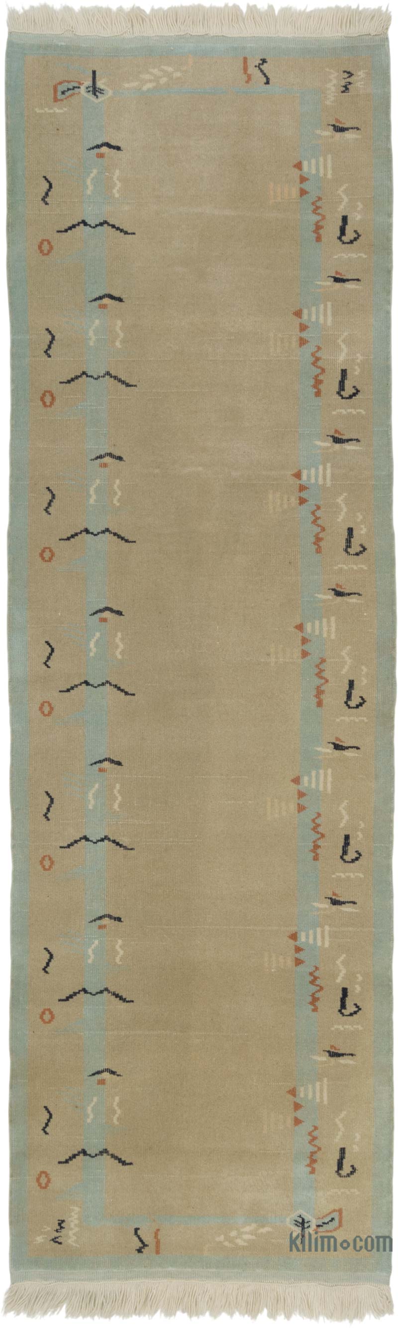 Vintage Turkish Hand-Knotted Runner - 2' 9" x 9' 1" (33" x 109") - K0086795