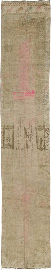 Vintage Turkish Hand-Knotted Runner - 2' 4" x 12' 6" (28" x 150")