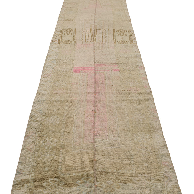 Pasillo Vintage Turco Anudado a Mano - 70 cm x 380 cm - K0086797