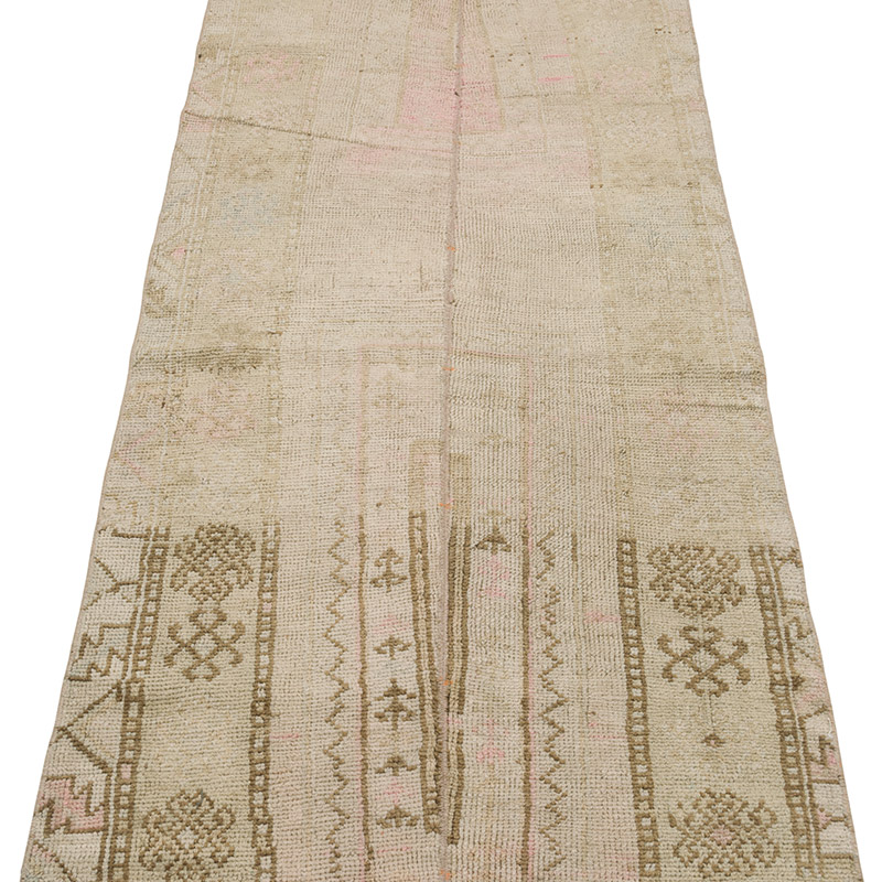 Pasillo Vintage Turco Anudado a Mano - 70 cm x 380 cm - K0086797