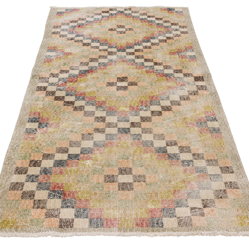 Alfombra Vintage Turca Anudada a Mano - 86 cm x 177 cm - K0086799