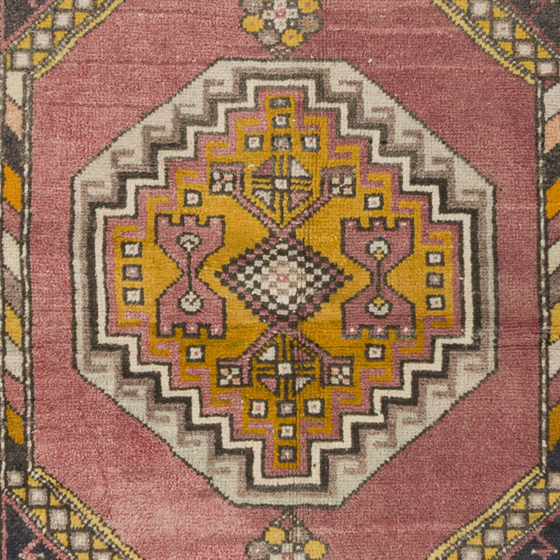 Alfombra Vintage Turca Anudada a Mano - 122 cm x 203 cm - K0086813