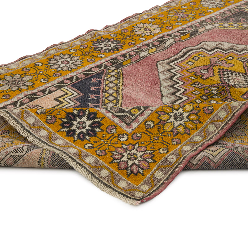 Alfombra Vintage Turca Anudada a Mano - 122 cm x 203 cm - K0086813