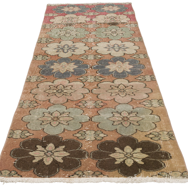 Alfombra Vintage Turca Anudada a Mano - 82 cm x 227 cm - K0086815