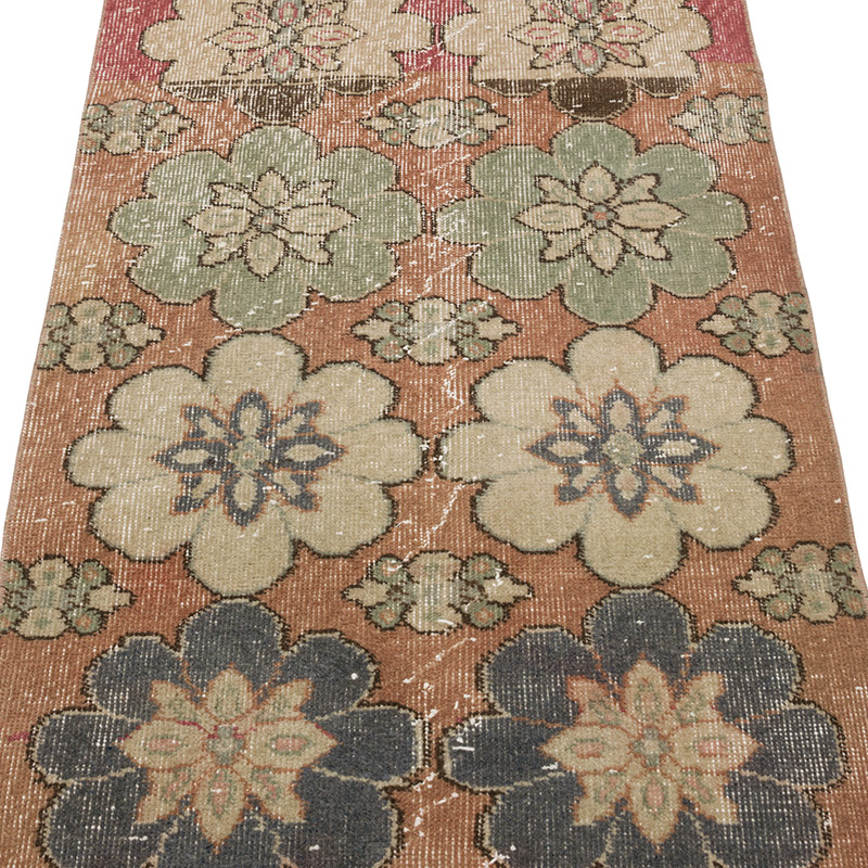 Alfombra Vintage Turca Anudada a Mano - 82 cm x 227 cm - K0086815