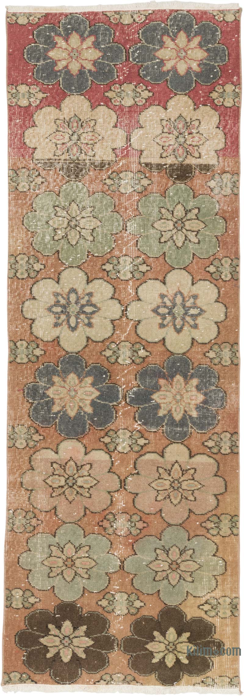 Alfombra Vintage Turca Anudada a Mano - 82 cm x 227 cm - K0086815