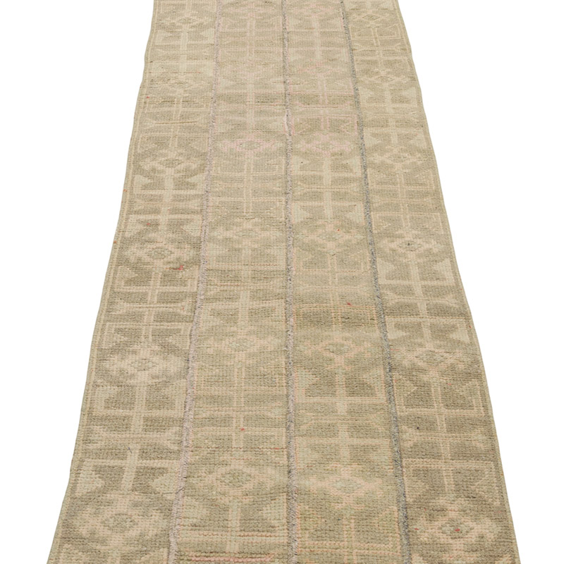 Pasillo Vintage Turco Anudado a Mano - 54 cm x 316 cm - K0086816