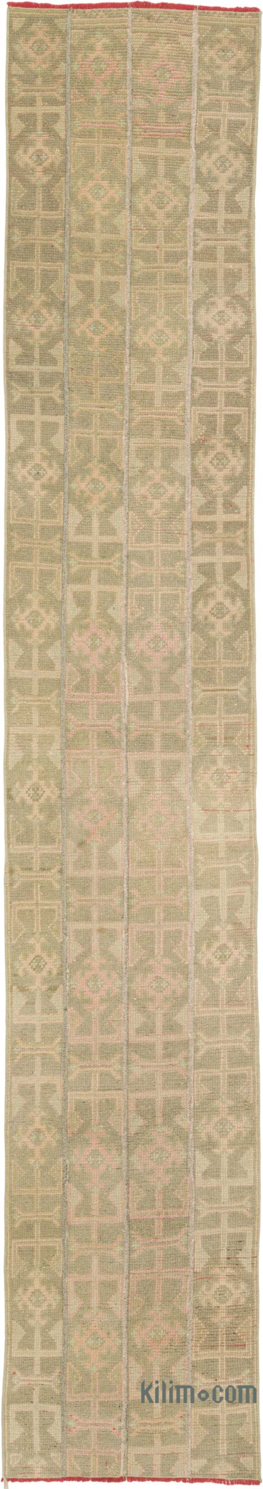 Pasillo Vintage Turco Anudado a Mano - 54 cm x 316 cm - K0086816