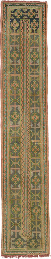 Vintage Turkish Hand-Knotted Runner - 2' 2" x 11' 1" (26" x 133")