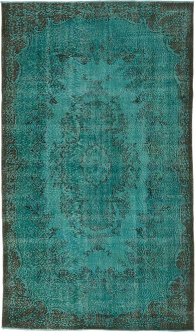 Over-dyed Vintage Hand-Knotted Turkish Rug - 5' 6" x 9' 3" (66" x 111")