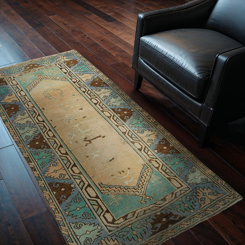 Alfombra Vintage Turca Anudada a Mano - 96 cm x 180 cm - K0086819