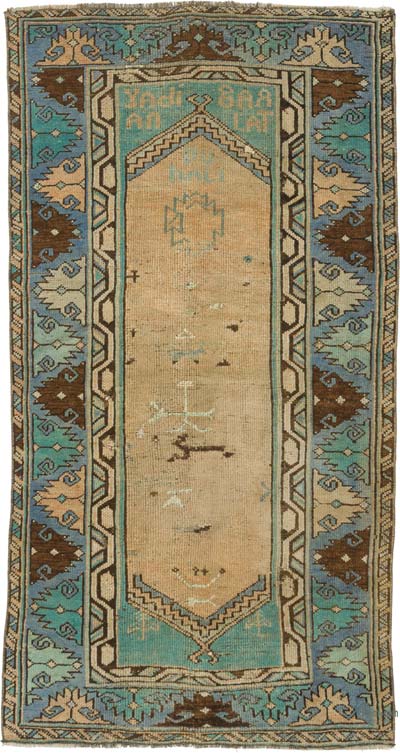 Vintage Turkish Hand-Knotted Rug - 3' 2" x 5' 11" (38" x 71")