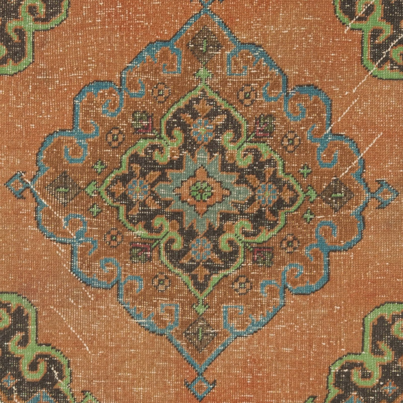 Pasillo Vintage Turco Anudado a Mano - 84 cm x 358 cm - K0086821