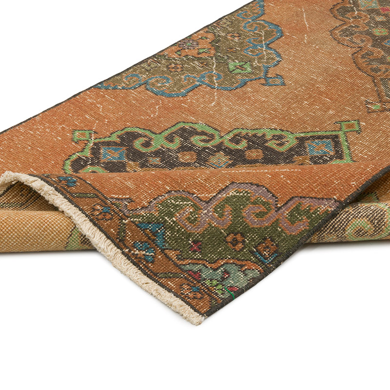 Pasillo Vintage Turco Anudado a Mano - 84 cm x 358 cm - K0086821