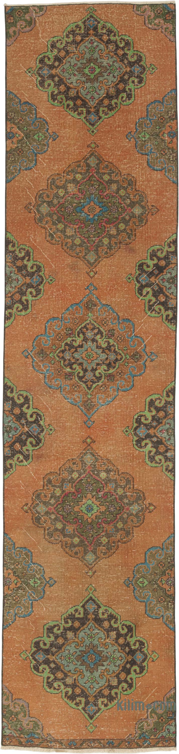Pasillo Vintage Turco Anudado a Mano - 84 cm x 358 cm - K0086821