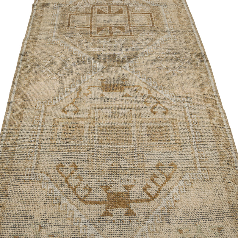 Vintage Turkish Hand-Knotted Runner - 3' 6" x 10' 8" (42" x 128") - K0086825