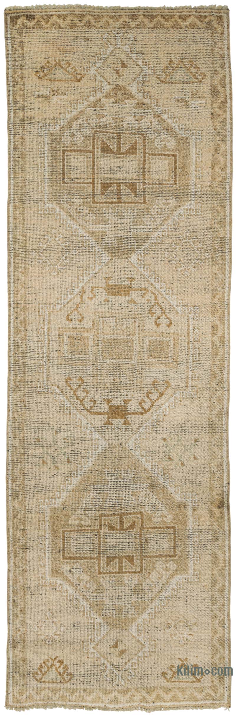 Vintage Turkish Hand-Knotted Runner - 3' 6" x 10' 8" (42" x 128") - K0086825