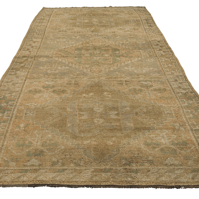 Vintage Turkish Hand-Knotted Runner - 4' 6" x 10' 3" (54" x 123") - K0086827