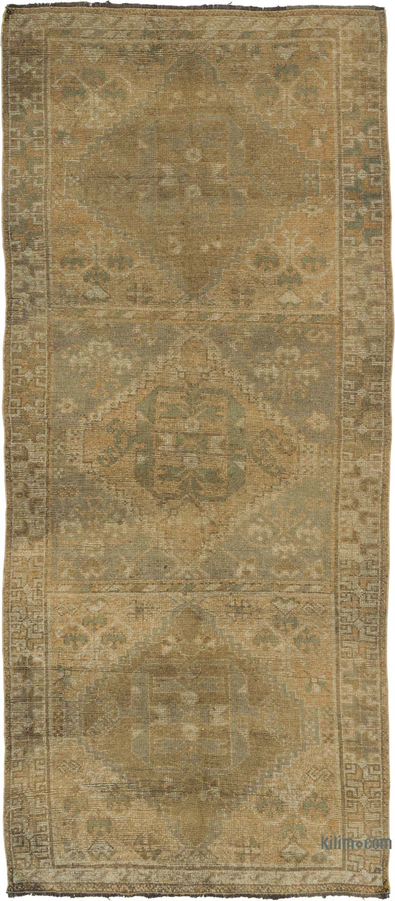 Vintage Turkish Hand-Knotted Runner - 4' 6" x 10' 3" (54" x 123") - K0086827