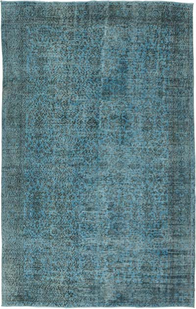 Over-dyed Vintage Hand-Knotted Turkish Rug - 5' 8" x 8' 9" (68" x 105")