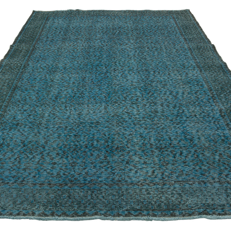 Over-dyed Vintage Hand-Knotted Turkish Rug - 5' 5" x 9' 1" (65" x 109") - K0086830