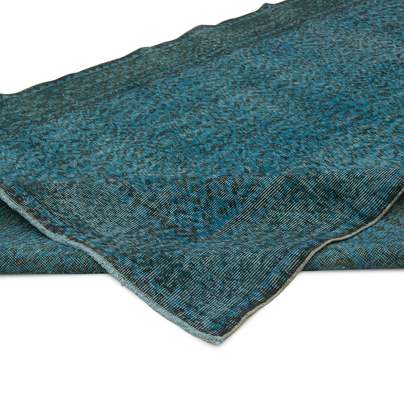 Over-dyed Vintage Hand-Knotted Turkish Rug - 5' 5" x 9' 1" (65" x 109") - K0086830