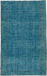 Alfombra Turca Vintage Sobre-teñida - 163 cm x 264 cm