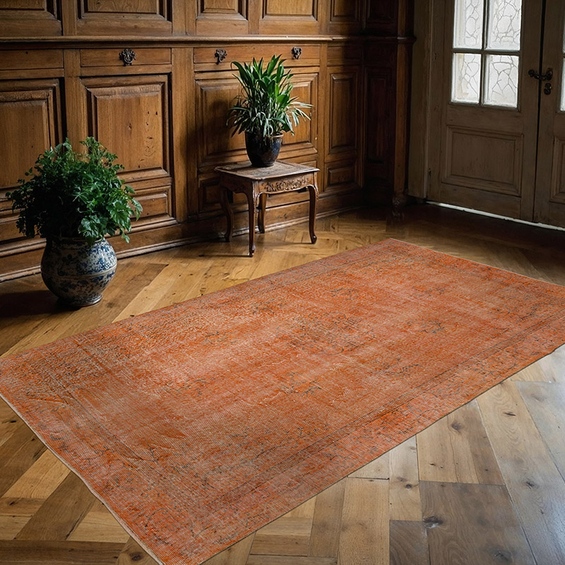 Alfombra Turca Vintage Sobre-teñida - 160 cm x 262 cm - K0086833