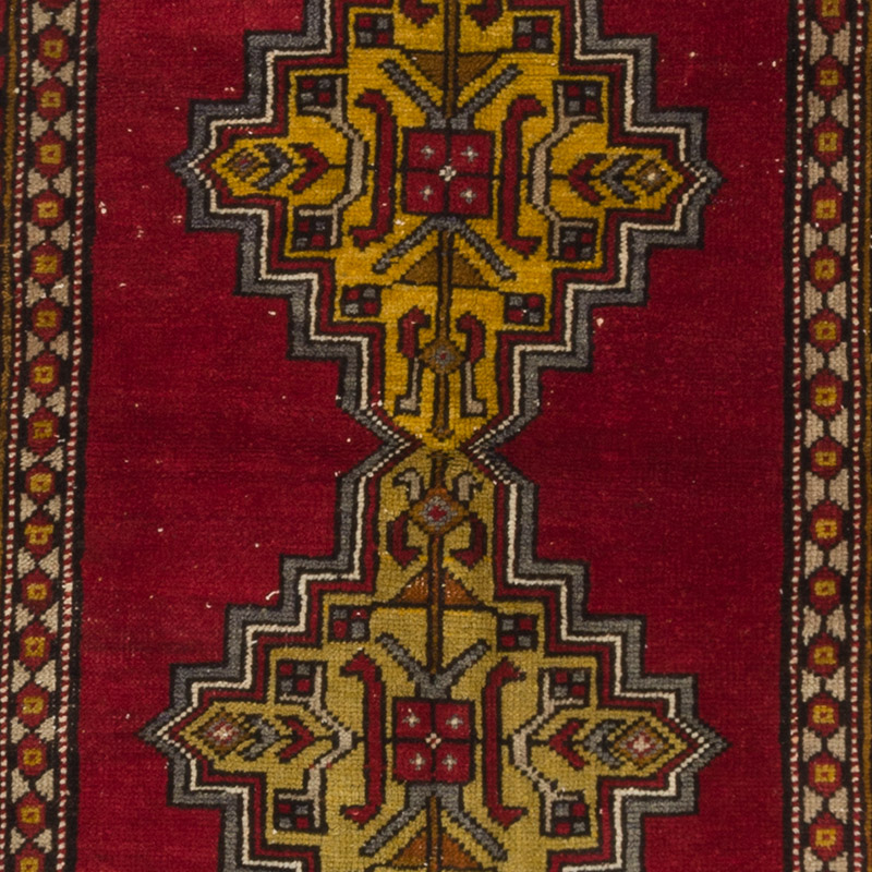 Alfombra Vintage Turca Anudada a Mano - 114 cm x 196 cm - K0086835