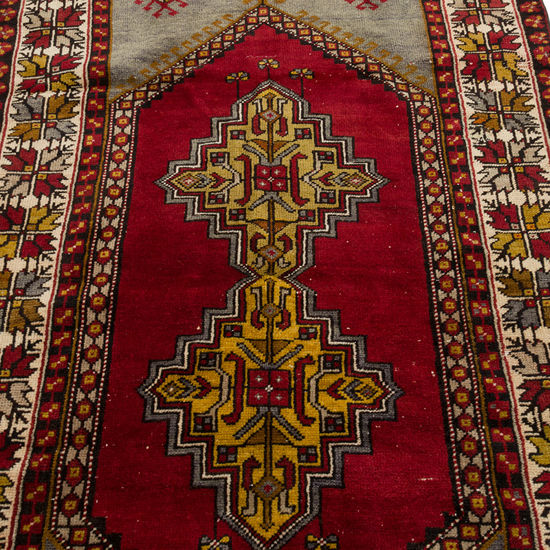 Alfombra Vintage Turca Anudada a Mano - 114 cm x 196 cm - K0086835