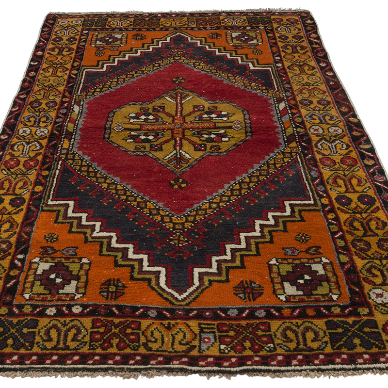 Vintage Turkish Hand-Knotted Rug - 3' 7" x 6'  (43" x 72") - K0086837