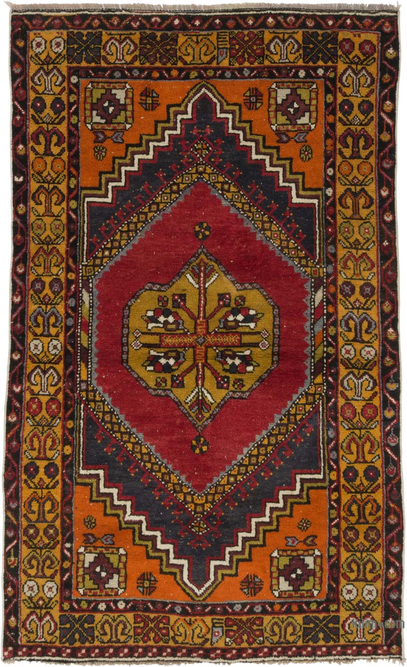 Vintage Turkish Hand-Knotted Rug - 3' 7" x 6'  (43" x 72") - K0086837