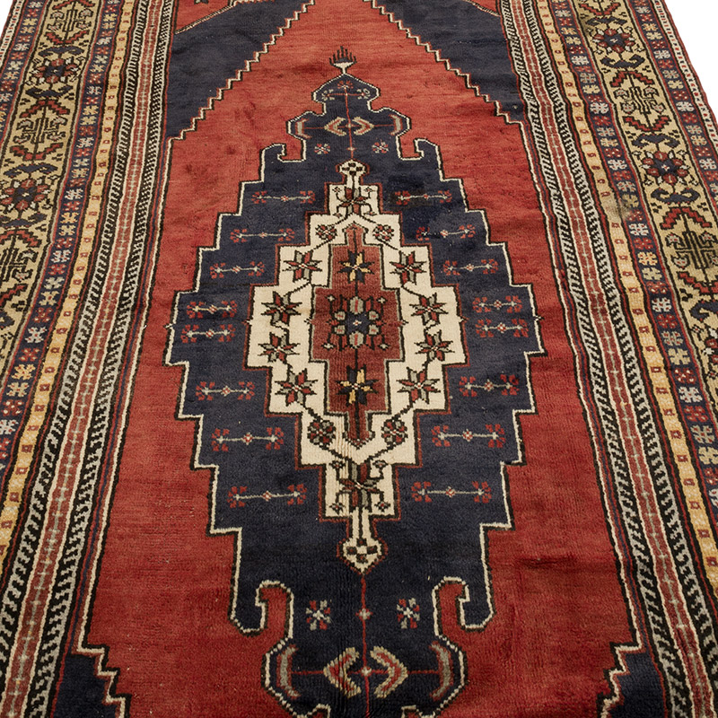 Alfombra Vintage Turca Anudada a Mano - 154 cm x 336 cm - K0086838