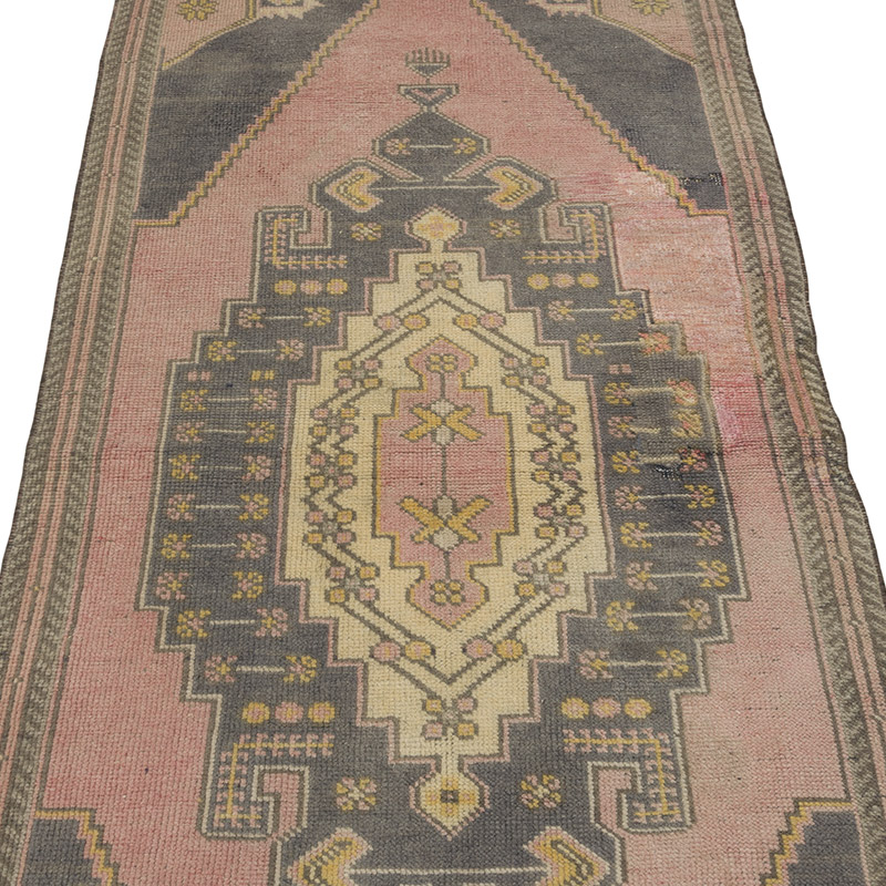 Alfombra Vintage Turca Anudada a Mano - 88 cm x 226 cm - K0086839