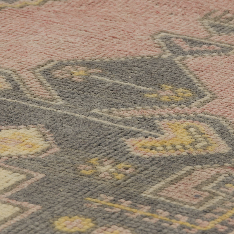 Alfombra Vintage Turca Anudada a Mano - 88 cm x 226 cm - K0086839