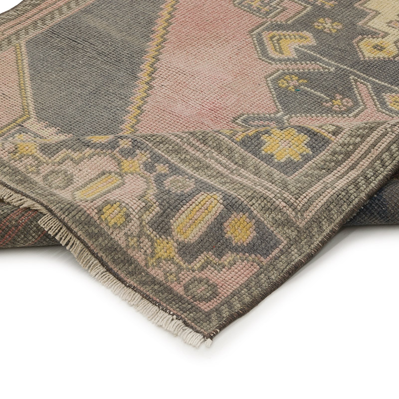 Alfombra Vintage Turca Anudada a Mano - 88 cm x 226 cm - K0086839