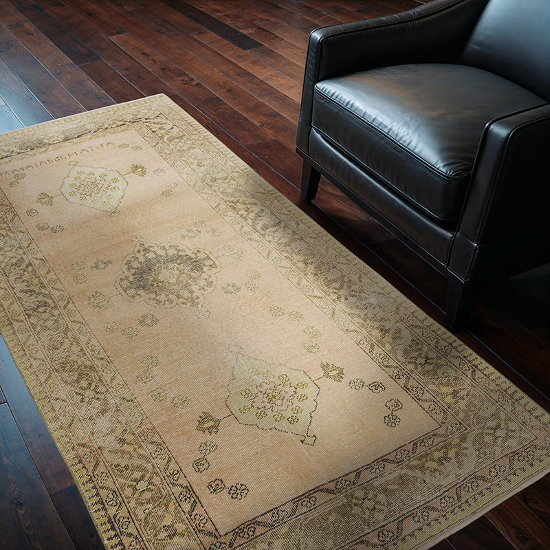 Vintage Turkish Hand-Knotted Rug - 3' 10" x 6' 6" (46" x 78") - K0086843