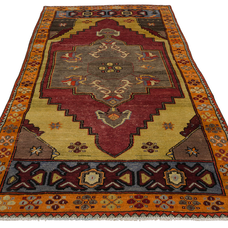 Vintage Turkish Hand-Knotted Rug - 3' 8" x 7' 11" (44" x 95") - K0086844