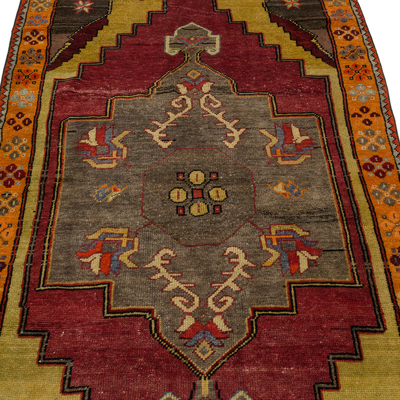 Vintage Turkish Hand-Knotted Rug - 3' 8" x 7' 11" (44" x 95") - K0086844