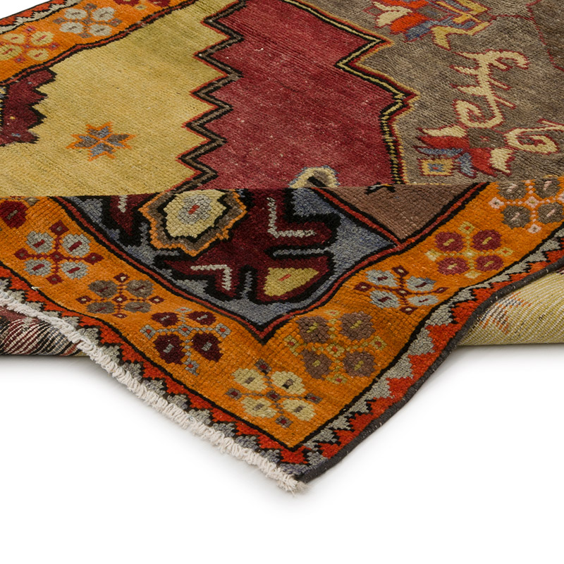 Vintage Turkish Hand-Knotted Rug - 3' 8" x 7' 11" (44" x 95") - K0086844