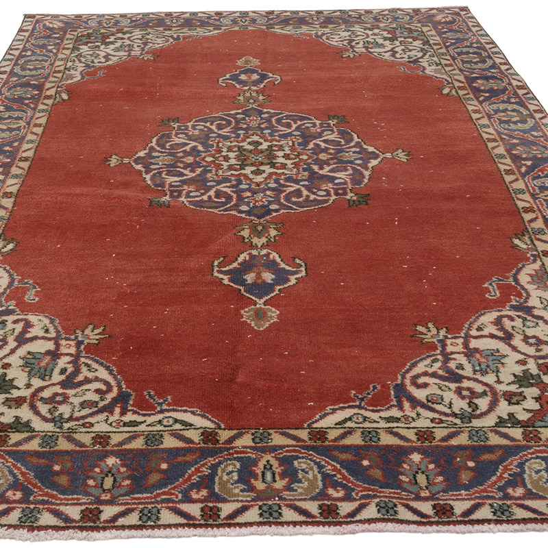 Alfombra Vintage Turca Anudada a Mano - 157 cm x 250 cm - K0086847