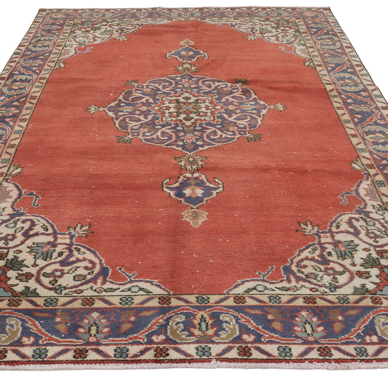 Alfombra Vintage Turca Anudada a Mano - 157 cm x 250 cm - K0086847