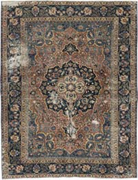 Alfombra Vintage Turca Anudada a Mano - 135 cm x 175 cm