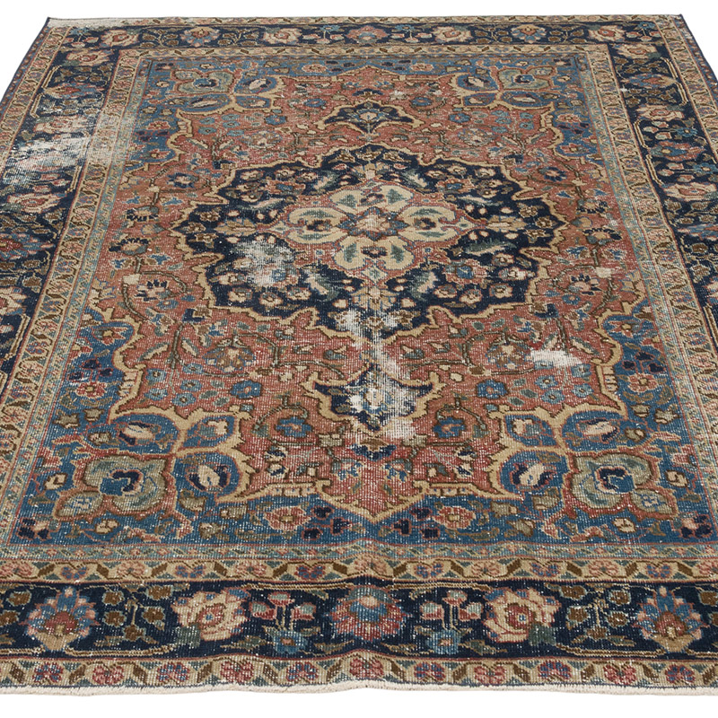 Alfombra Vintage Turca Anudada a Mano - 135 cm x 175 cm - K0086849