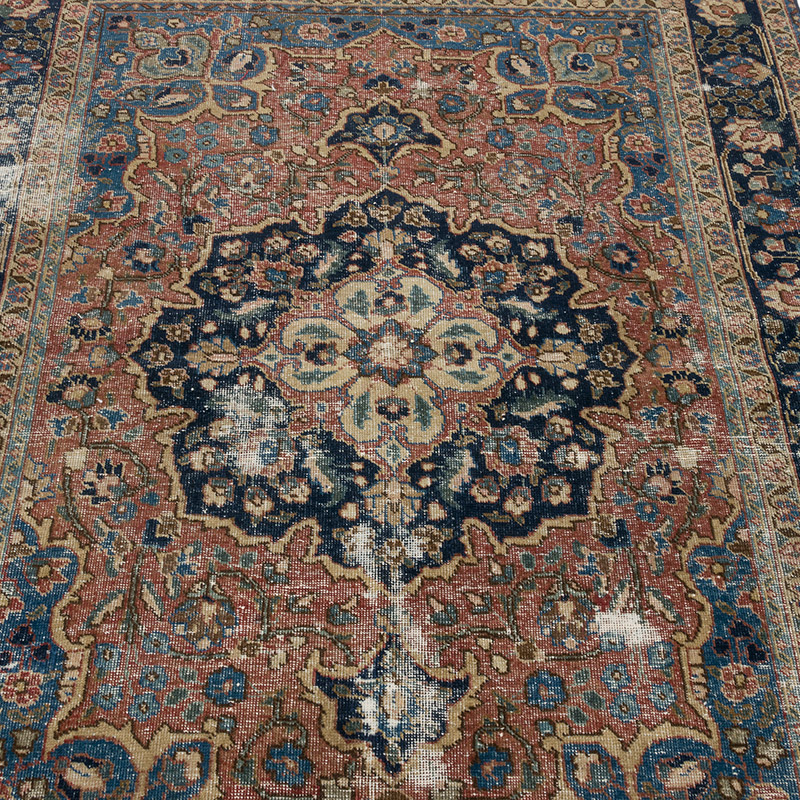 Alfombra Vintage Turca Anudada a Mano - 135 cm x 175 cm - K0086849