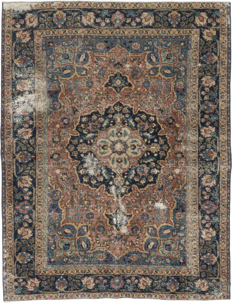 Alfombra Vintage Turca Anudada a Mano - 135 cm x 175 cm - K0086849